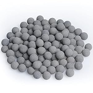 Lystaii 120pcs Tourmaline Balls for Betta Aquarium Tank Balls Mineral Calcium Mineral Balls for Freshwater Aquarium Tank Shrimp Crayfish Water Conditioner Aquatic D¨¦cor Tank Accessories (Grey, 10mm)