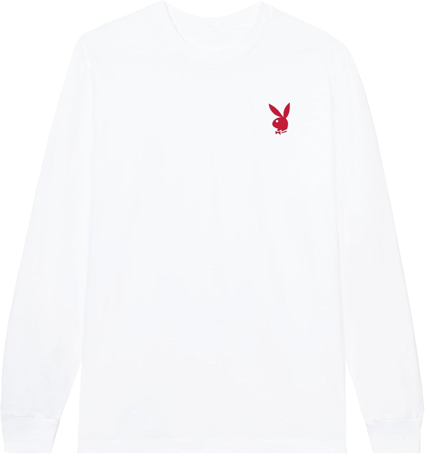 Playboy Repeating Masthead Long Sleeve T-Shirt, Unisex Soft-Washed Cotton Crewneck, 100% Combed Ring-Spun Cotton