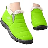 JVHYANFUL Damen Winterschuhe Gefüttert Wasserdicht Winterstiefel Winter Boots Stiefeletten...