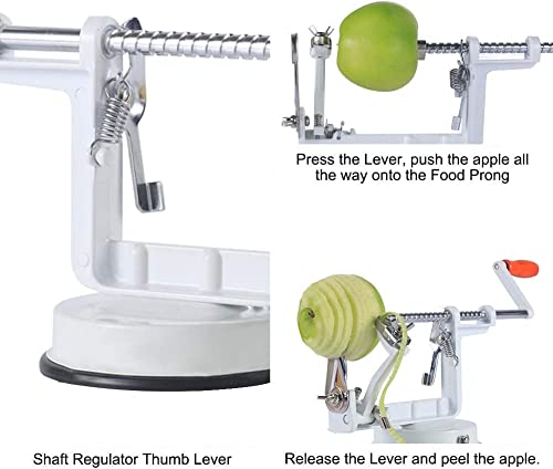 Gorgenius Apple Peeler，Apple Peelers Corer Slicer Suction Base Durable Heavy Duty Blade Peelers 1Pc Extra Blade #TOP4