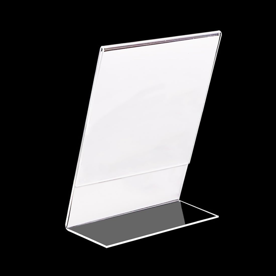 Expositor Metacrilato Transparente A4, Soporte de Escritorio, Porta Precio de Etiqueta para Oficinas Comercios Supermercados Restaurantes (12 Piezas - A4)