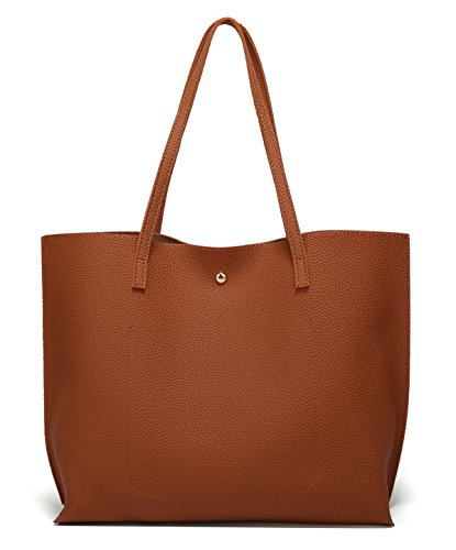 Image of Dreubea Women's Soft Faux Leather Tote Shoulder Bag from, Big Capacity Tassel Handbag