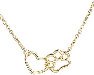 عقد لاف للكلاب أو القطط - مطلي بالذهب، للنساء