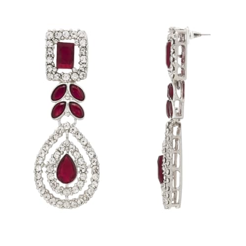 Image of I Jewels Silver Plated Elegant Leaf Motif Necklace Set with Earrings & Maang Tika for Women