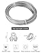 TooTaci 6mm Drahtseil, 5M Edelstahlseil Spanndraht, 6mm Edelstahl Spanndraht 7×19, Stahlseil mit ösen, 5M Stahlseil, M6 Drahtseilklemme, M6 Kauschen, für Outdoor Seilrolle,Hängen,Gardinen seil