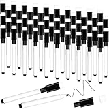 Whiteboard Marker, 40 Stück, Schwarz, Magnetisch, mit Schwamm, für Magnettafel, Flipchart, Zuhause, Schule, Büro
