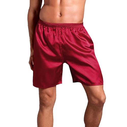 Men's Summer Pajamas Short Pajama Shorts Comfy Soft Cool Elastic Waist Silky Sleeping Sleepwear3
