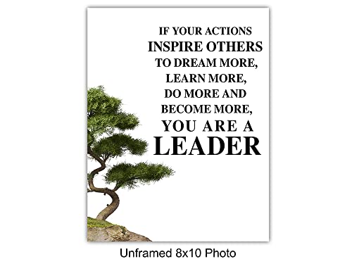 Yellowbird Art & Design Office Wall Art Decoration Set - Motivational Decor - Leadership Saying - Gift For Boss, Manager, Team Leader, Coach, Teacher, Entrepreneur - Inspirational Quote Poster Print thumb #2