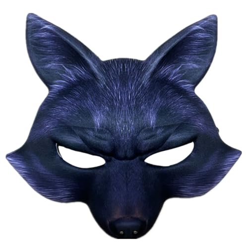 Purple Fox Foam Full Face Mask Women Men Halloween Cosplay Costume Prop