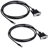 LIANSHU Nexstar RS 232 PC Interface Cable(RS 232 DB9Pin Female to RJ11 4P4C) L=6FT Black (2Pack)