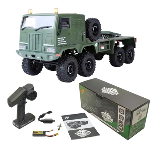 HOBBYPLUS Helidirect 1/18 RC Crawler CR18P Terranaut 8x8 RC Truck Remote Control Car w Full-Lock 8WD RTR Active All-Wheel Steering, 2-Speed...