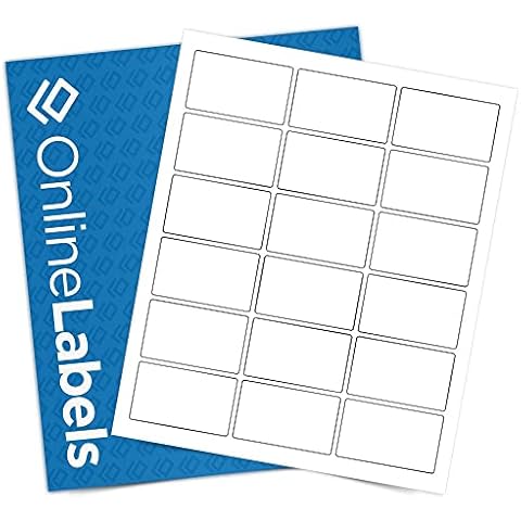 2.5 x 1.563 Rectangle Labels - Pack of 1,800 Label 100 Sheets - Inkjet/Laser Printer - Online Labels Cover