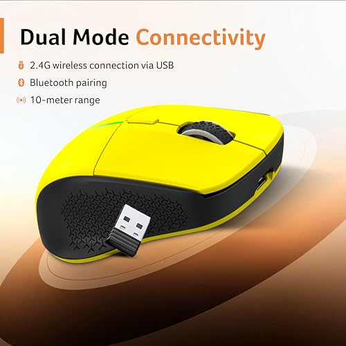 Image of Acer Prism Dual Mode Wireless Mouse I 2.4G + Bluetooth I Silent Click I 3200 DPI (800-1200-2400-3200) I Rechargeable 500mAh I RGB LED I 6 Buttons I Lightweight 87g I Ergonomic Design for Laptop PC Mac