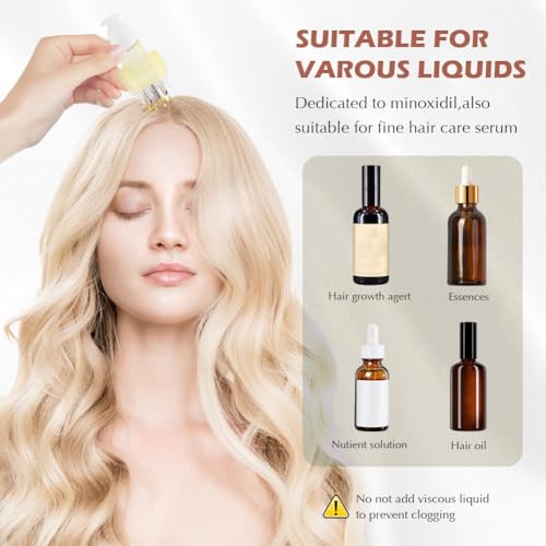 Saycker Pente aplicador de óleo de couro cabeludo, pente aplicador de couro cabeludo de 4 ml, pente