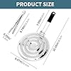 Heat Diffuser, Stainless Steel Induction Adapter Plate with Foldable Handle Cookware Induction Hob Heat Cooking Diffuser with Tongs for Electric and Gas Stovetops(Color:Sliver) #1