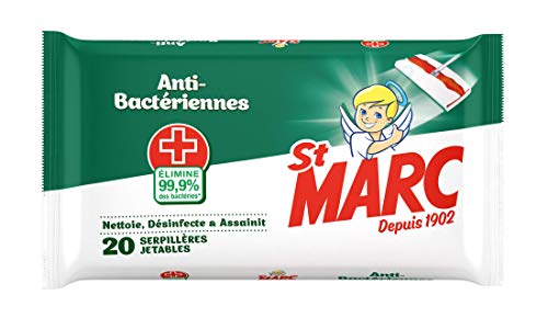 St marc serpillières jetables imprégnées anti-bactériennes