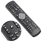 Ouitble Pilot zastępczy do telewizora Philips LCD LED, uniwersalny pilot zdalnego sterowania z 6 przyciskami szybkiego dostępu