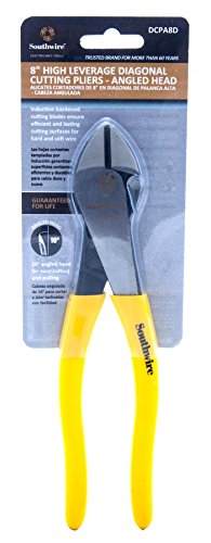 Southwire Dcpa8D 8" Angled Head High-Leverage Diagonal Cutting Pliers With Dipped Handles, Yellow #TOP1