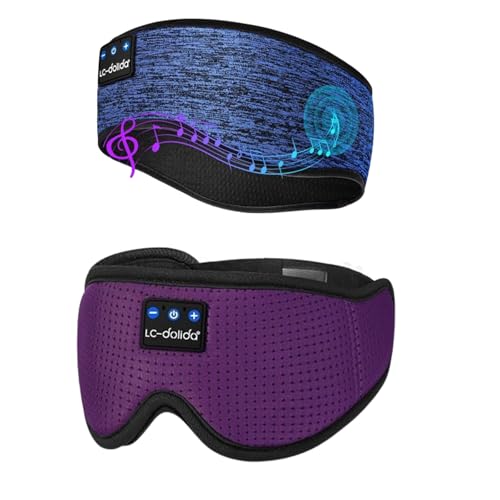 LC-dolida Sleep Headphones Bluetooth Headband,Wireless Bluetooth Sleep Mask