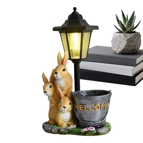 Statue de jardin solaire de bienvenue idéale pour cadeau de pendaison de crémaillère