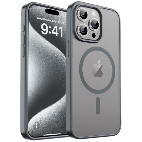 zapica Magnetic for iPhone 15 Pro Max Case, Dark Gary