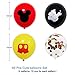 40 Pack Mouse Balloons, 12 Inch Latex Balloons Red Black Yellow Color Confetti Balloons Decorations Kit for Birthday Party Baby Shower Mouse Theme Party Supplies