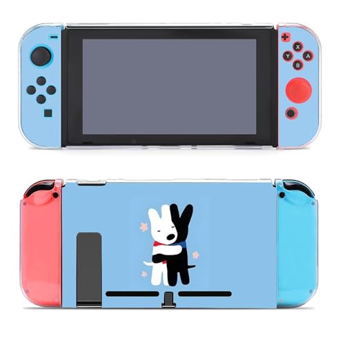 リサとガスパール Switch対応 スイッチカバー スイッチケース 分離可能 分体式 汚れ防止 スタンド機能保留 取り外し簡単 キズ防止 耐衝撃 軽量 超薄 着脱簡単