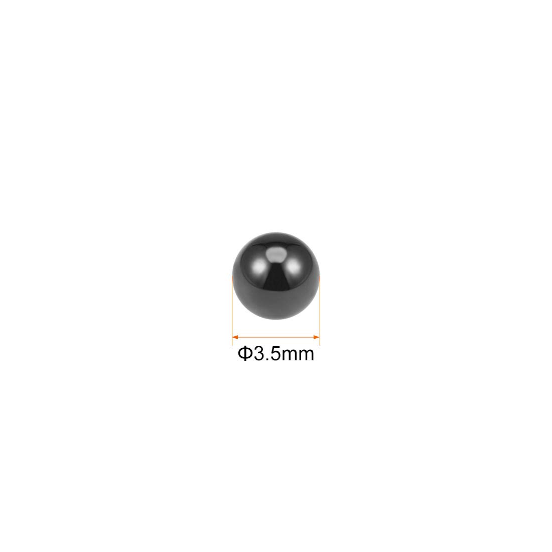 sourcing map Lagerkugeln aus Keramik 1mm-6mm Si3N4 Siliziumnitridkugel G5 Präzision 3,5 mm (20 Stück)