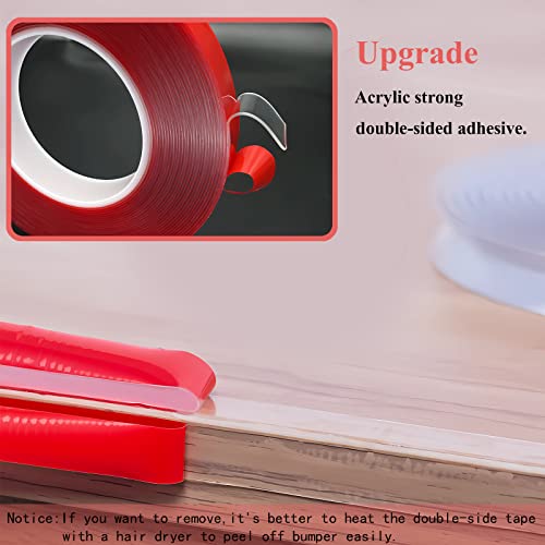 Image of Corner Guards Furniture Edge Protectors 9.8ft(3mx15mm) Transparent Soft Silicone Bumper Strip Clear Edge Corner Cushion with Double-Sided Tape for Tables,Household