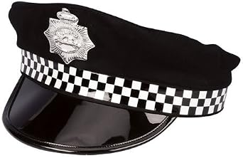 British Costume Police Hat Adult: Black 