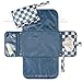 Tiny Twinkle Portable Diaper Changing Pad | Waterproof, Wipeable & Compact Baby Changing Pad for Travel | Smart Wipes Pocket & Organized Storage| Newborn Shower Gift (Blue Checkers)