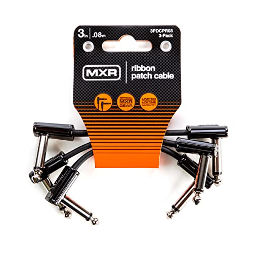 JIM DUNLOP MXR Ribbon Patch Cable 3 in7.6 cm3 Pack, 1/4Inch Right