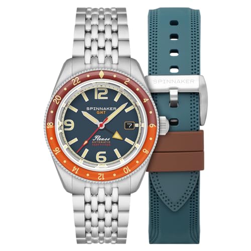 Spinnaker Fleuss GMT Automatikuhr für Herren, 43 mm, massives Edelstahlarmband, SP-5120, Armband