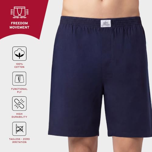 Image of Levi's 074 Boxer Shorts for Men | 100% Poplin Cotton | Breathable | Solid Men's Boxers | Relaxed Fit | Smooth Hand-Feel | Yarn-Dyed, Long Lasting Colour | Functional Fly | Tagless | Pack of 1