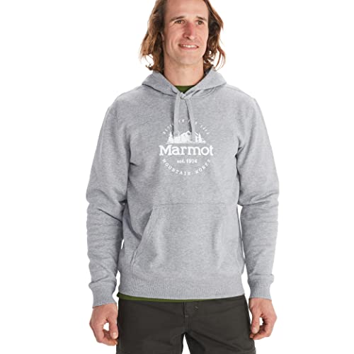 MARMOT Men's Culebra Peak Hoody - Hooded Midweight Pullover Fleece Sweatshirt with Screen Printed Graphic and Kangaroo Pocket
