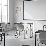 FurnitureR Tische für Ausbildung, vielseitig einsetzbar, für Schulen, klappbarer Tisch, Rahmen aus MDF und Metall, Keine Montage erforderlich, 100 x 50 x 75 cm, Nussbaum