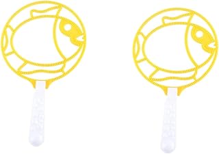 CLISPEED 2pcs Children Outdoor Blowing Bubble Blower Jumbo Giant Bubble Set Creative Large Bubble Ring Toys Bubble Maker Toys Bubble Wand for Kids Boys and Girls (Cartoon Fish Big Bubble Tool)