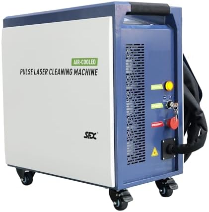 LYXC 300W Air-cooled Laser Cleaning Machine Pulsed Laser Cleaner Machine Metal Rust Paint Oil stains Coating Remove Lightweight Class 2 Output Power 0.874mW AGC-300