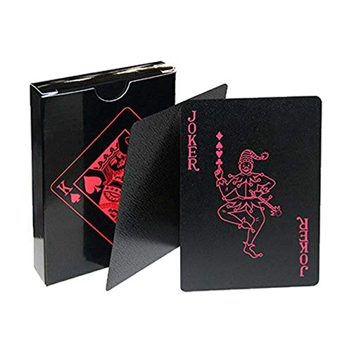 Wasserfeste Kunststoff-Spielkarten, Pokerkarte, kreatives Party-Tischspiel, Standard-PVC-Pokerspielkarten-Decks (rot und weiß) – Bild 5