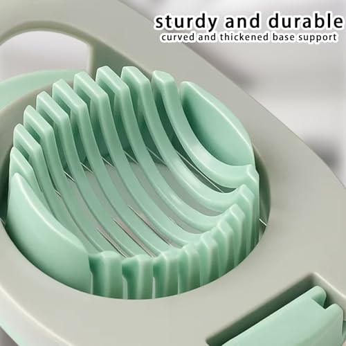 Egg Slicer for Boiled Eggs, 2 Pack Boiled Egg Cutter Set, Hard Boiled Egg Slicer for Perfectly Even Slices, Compact and Lightweight Design for Easy Storage(Gray Green + Blue Gray) - Image 5