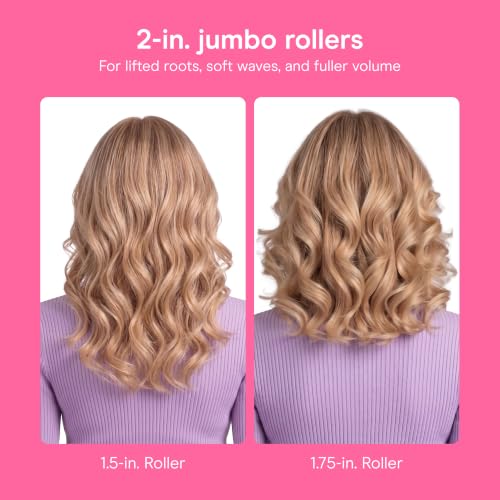 Conair Jumbo Hair Rollers, Ceramic, 2" Rollers, 8 Count, Pink - image 3