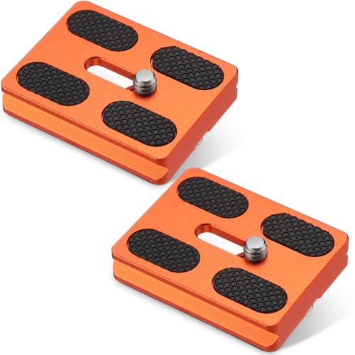 Plaque à dégagement rapide PU50 orange pour éviter les chutes d'appareil sur trépied