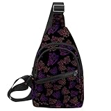 RODAILYCAY Bolsa de pecho para mujer, mochila cruzada con patrón floral fresco, impermeable, bolsa de viaje y senderismo, Multicolor 8, 11.8x7x1.5in/30x18x4cm
