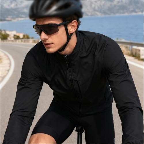 Chaqueta Rompeviento para Ciclismo Negra Talle XL miniatura 2
