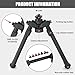 BZTAC Tactical Durable Sturdy Portable Bipod Mlok Picatinny Quick Detach Head for Rifles with 6 Adjustable Heights for Shooting Hunting Accessories