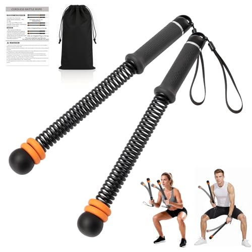 HolyElks Ropeless Battle Ropes, Adjustable Weighted Cordless Trainer for Home