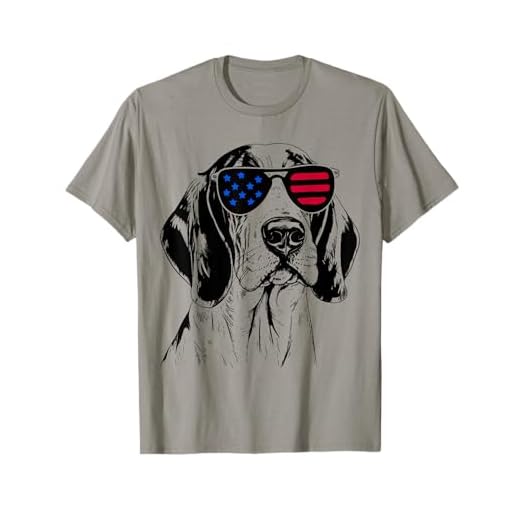 Treeing Walker Coonhound Dog 4th July America USA Flag T-Shirt