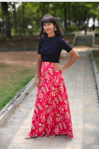 Image of Women's Printed Maxi Wraparound Skirt