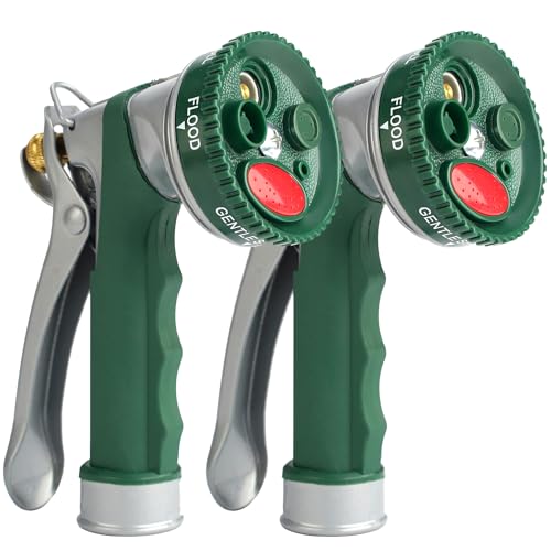 Gudwing Garden Hose Nozzle, Gudwing 2 Pcs Heavy Duty Metal Spray Nozzle cover