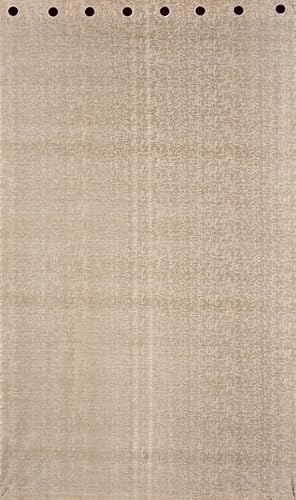 Image of Crosshatch Pastel Brown Polyester Window Curtains 5 Feet | Darkening Drapes with Eyelets | Set of 2 Panels for Living Room, Bedroom & Office